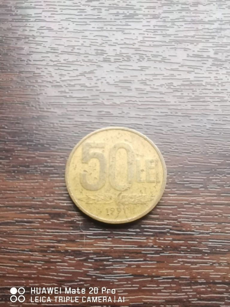 Moneda 50 lei din 1991 ,Alexandru Ioan Cuza