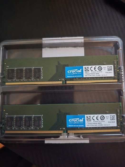 RAM памет 2х8GB DDR4 2400MHz Crucial