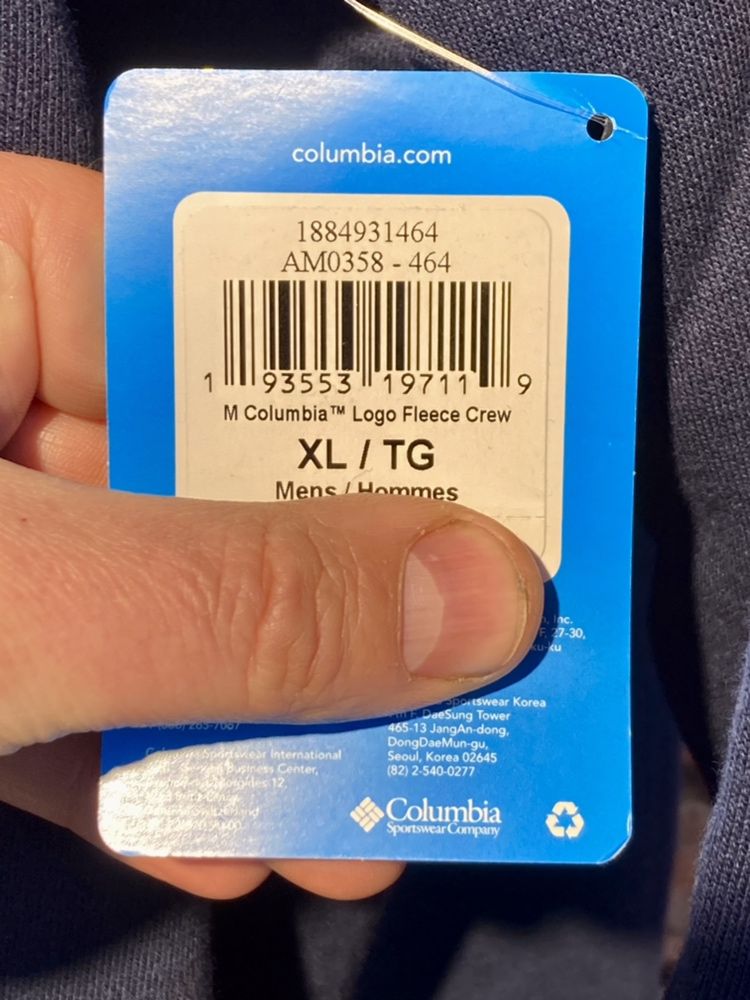 Columbia pulover XL nou!