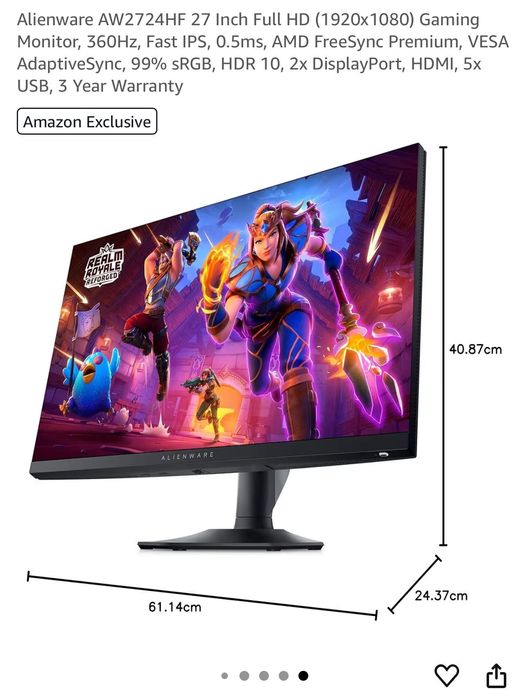 Alienware 27’inch 360hz monitor