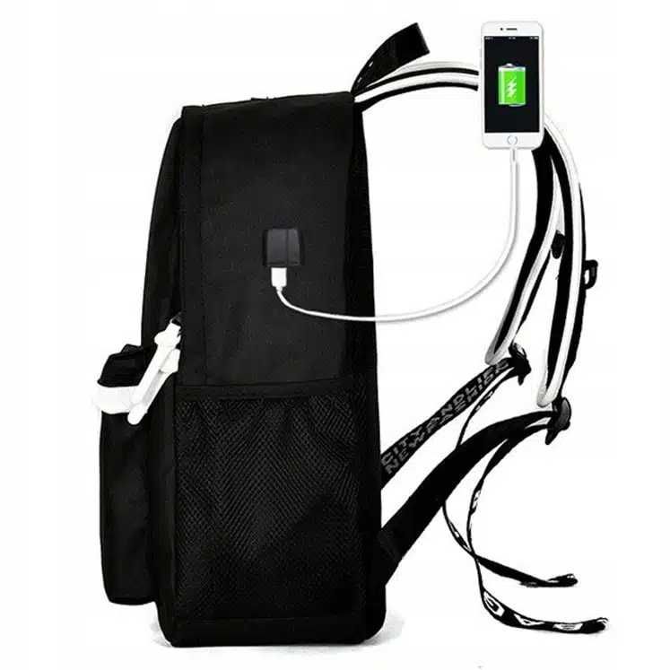 Rucsac Smart  Music Boy Design, Fosforescent, Incarcare USB,Mufa Jack