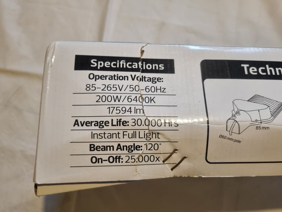 Lampa stradală Horoz 200w 6400k