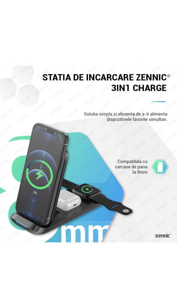 Incarcator 3in 1 wireless