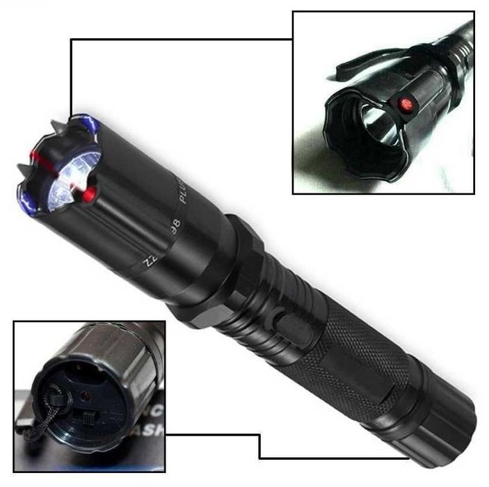 Електрошок с лазер LED фенер