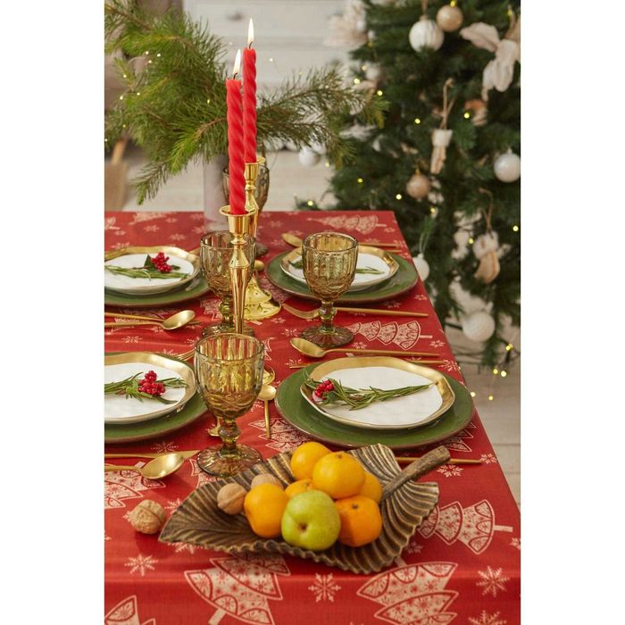 Скатерть новогодняя Доляна «Ёлочки» 145*260