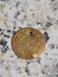 Стара Златна Османска Монета 1/2 Турски Алтън хайрие 1823