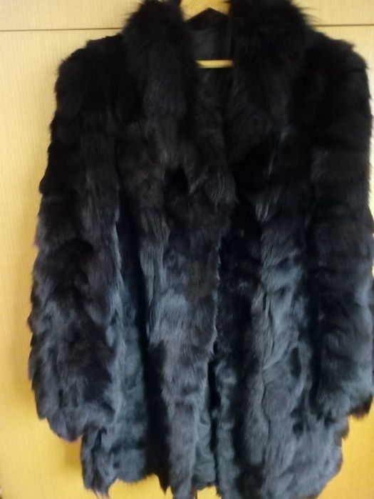 Палто с естествен косъм от лисица
