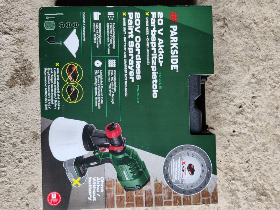 Vând pistol vopsit Parkside 20v