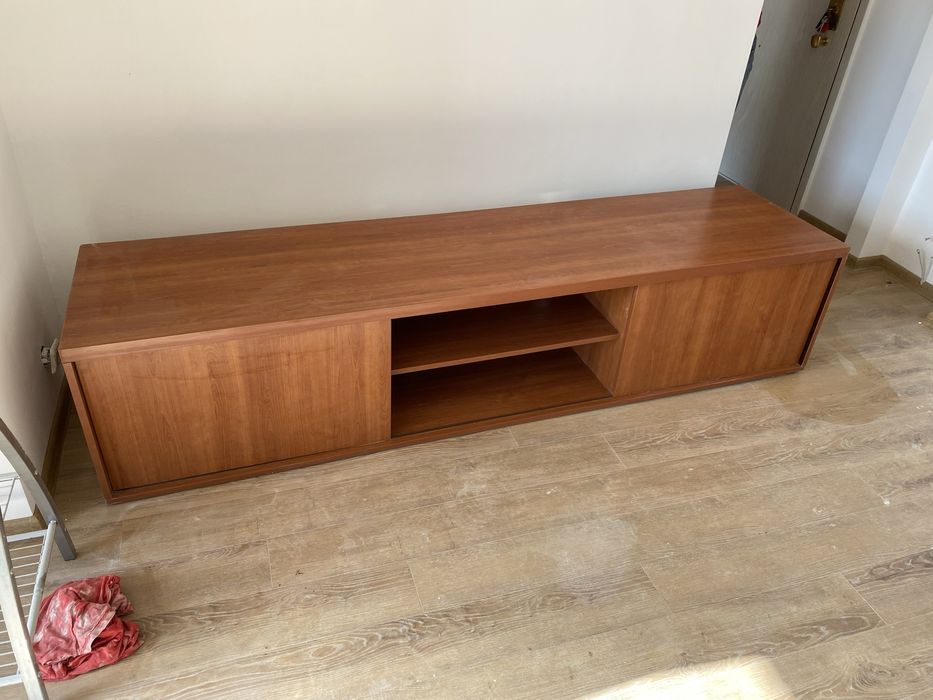 Corp Living TV DIN PAL, finisaj cires inchis, cu doua usi glisante