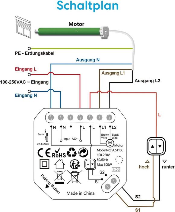 LoraTap Безжичен Комплект за RF Управление на Ролетни Щори и други
