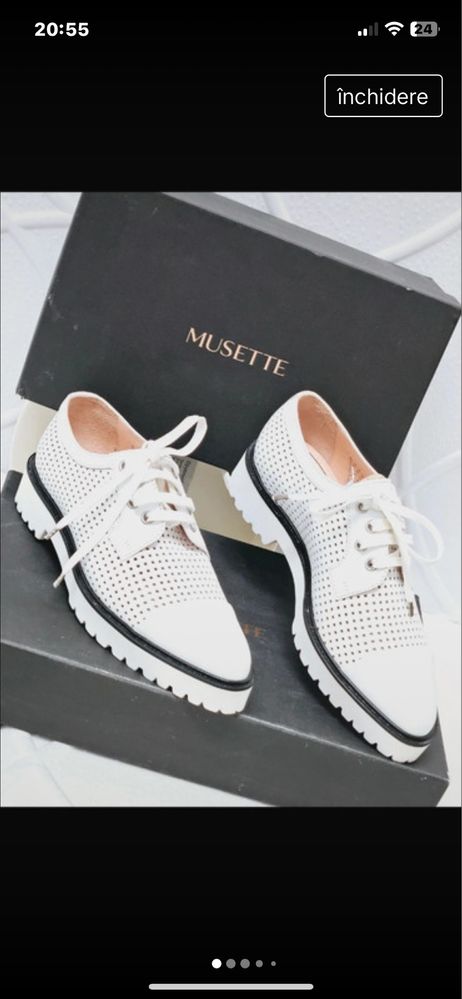 Pantofi din piele naturala Musette