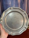 DN612 Farfurie de cositor ZInn 888g 32 cm diametru veche