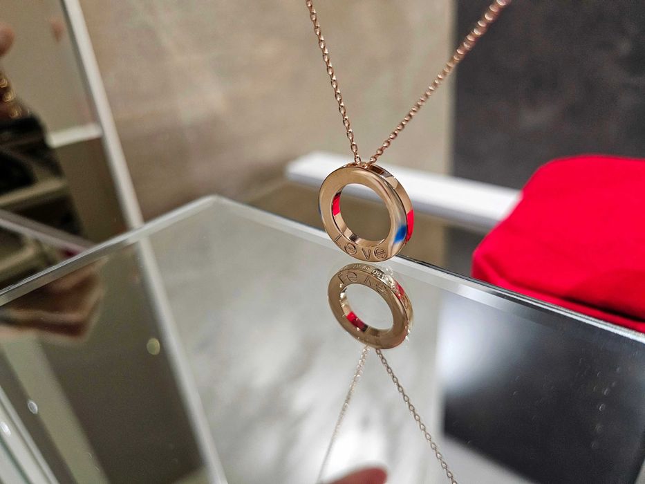 CARTIER Love Rose Gold Large Pendant Дамскo Колие
