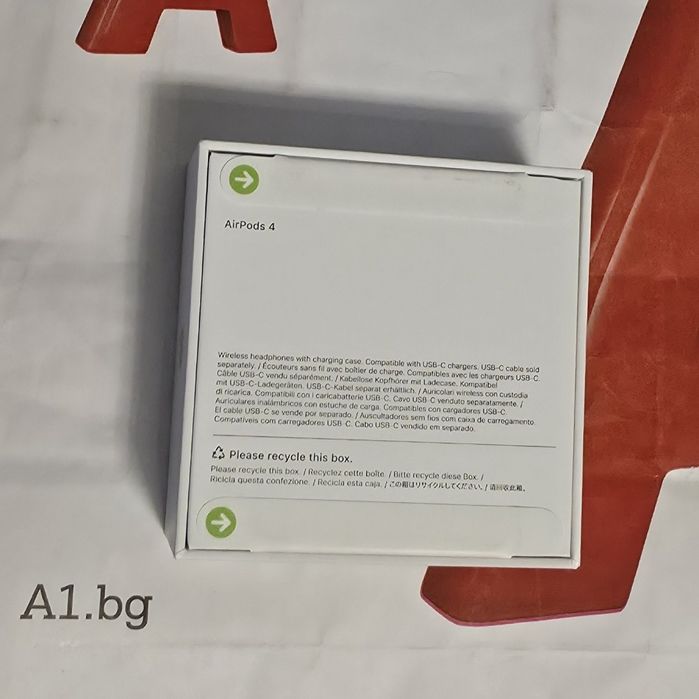 ЗАПЕЧАТАНИ СЛУШАЛКИ Apple AirPods 4 BT Гаранция от А1 до 2027г. White
