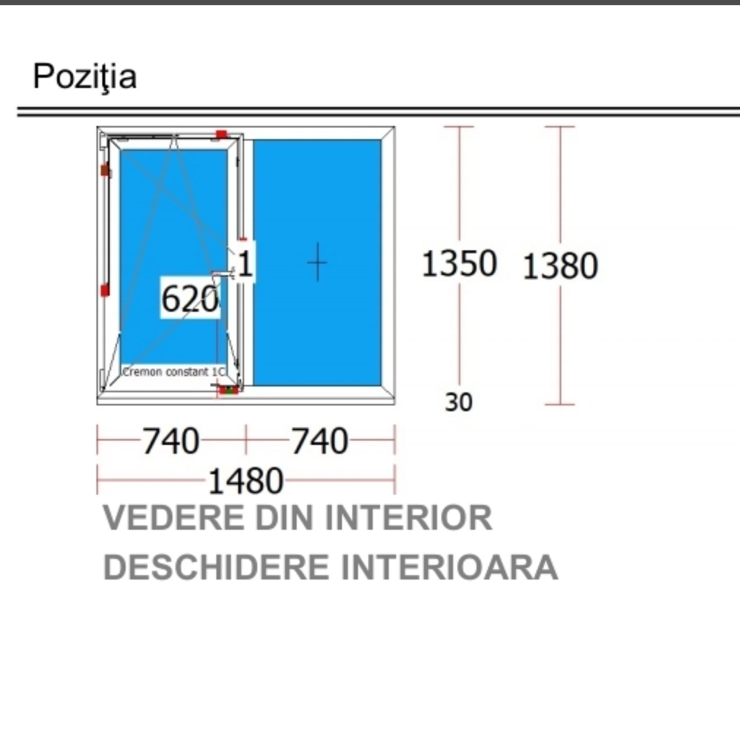 Tâmplărie termopan nouă