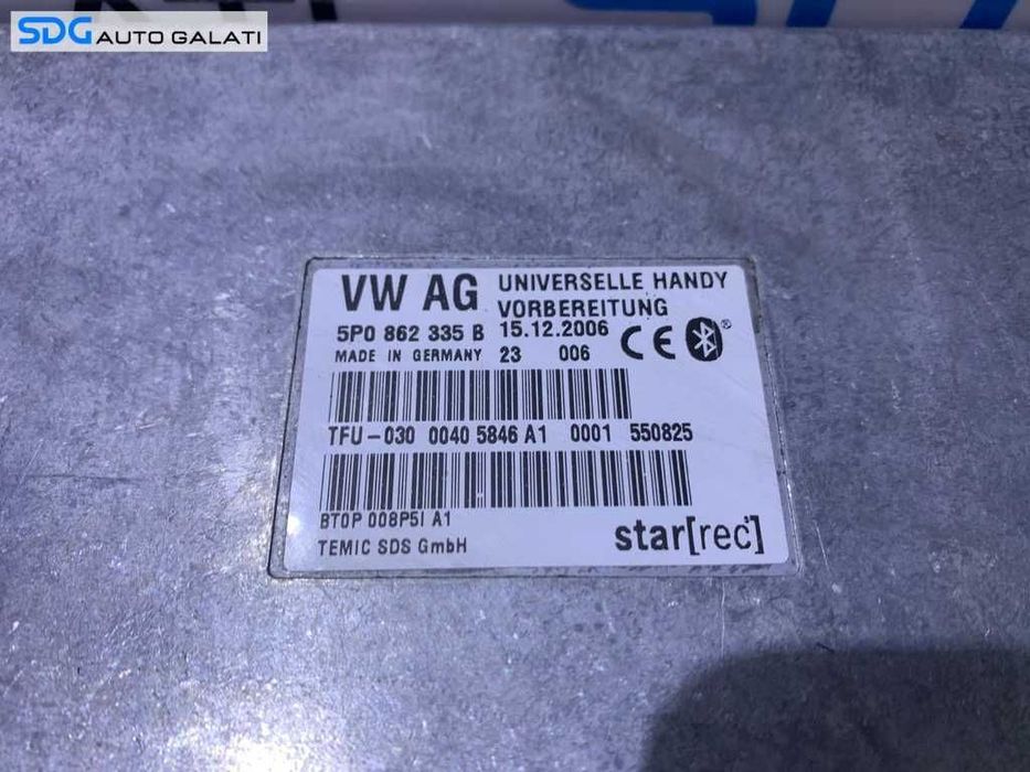 Unitate Modul Calculator Interfata Bluetooth Skoda Octavia 2 2004 - 2008 Cod 5P0862335B  [L0940]