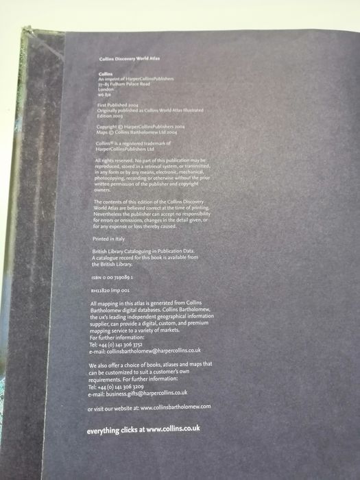 Atlas geografic carte