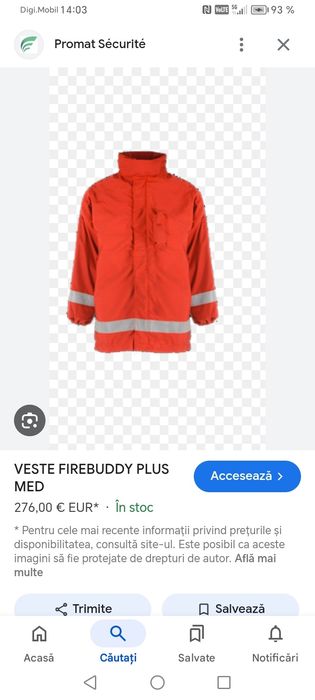 Costum protecție pompieri Fire buddy plus