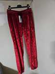 Pantaloni catifea rosu aprins