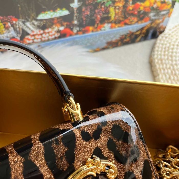 Geanta Dolce Gabbana Girls Mini 18 leopard cm, Premium