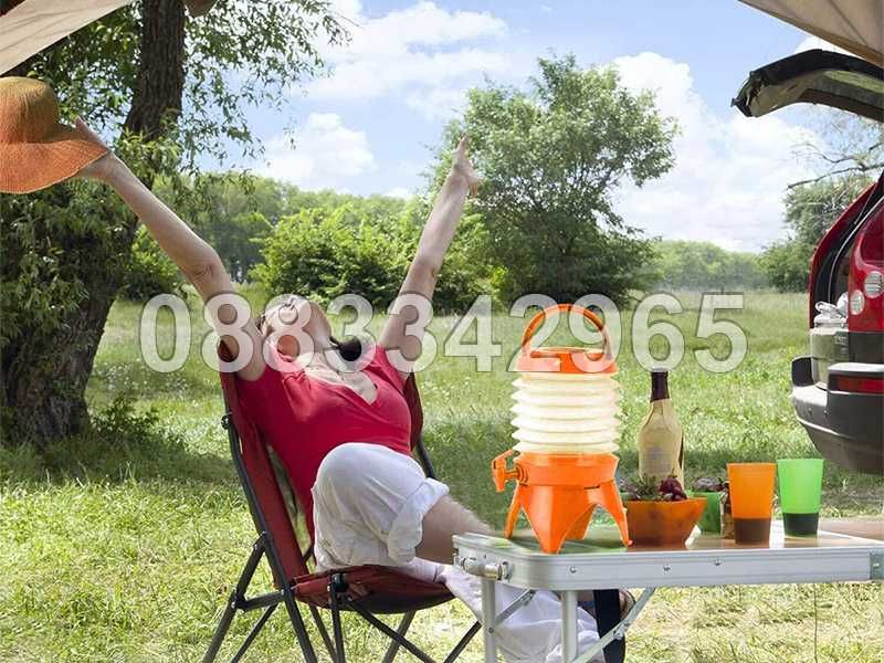 НОВ! Сгъваем диспенсър за вода 3,5L