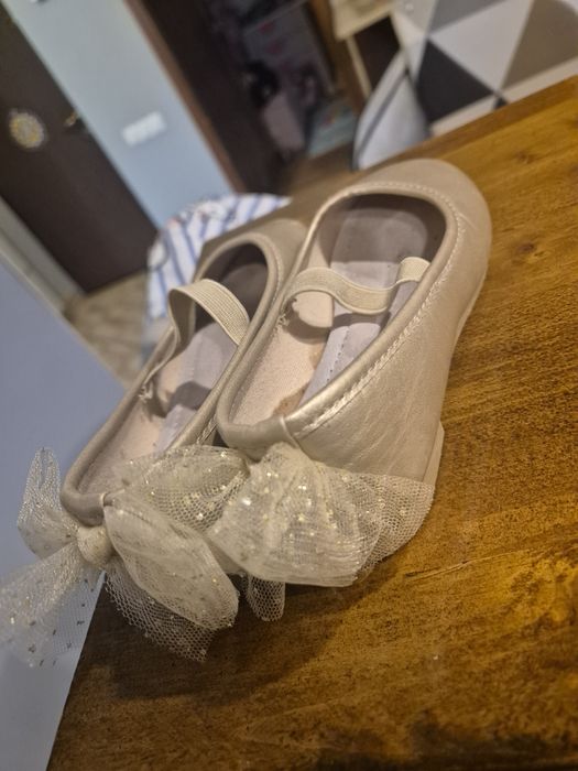 Balerini eleganți fete aurii fundita 28