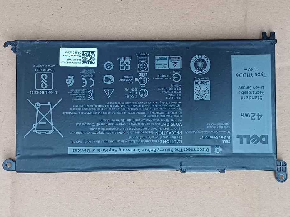 Baterie YRDD6 pentru  Dell inspiron 15 3000 Series 3583 3593 3582 3584
