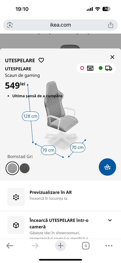 Scaun birou gaming UTESPELARE