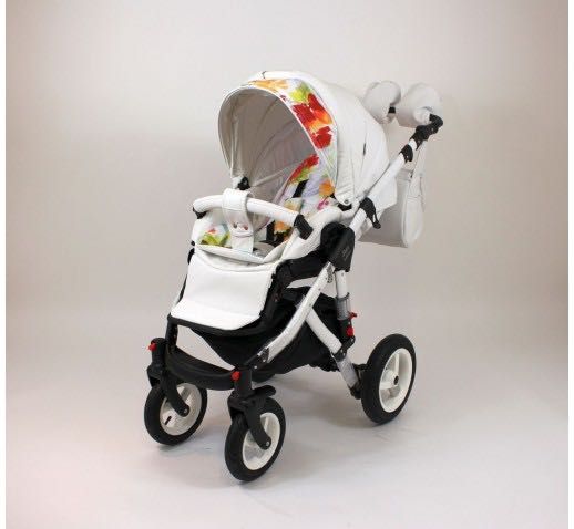 Cărucior 3 în 1 LoliBebe White Magnolia