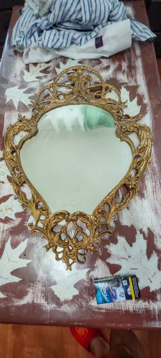 Oglindă bronz Victoriană Vintage