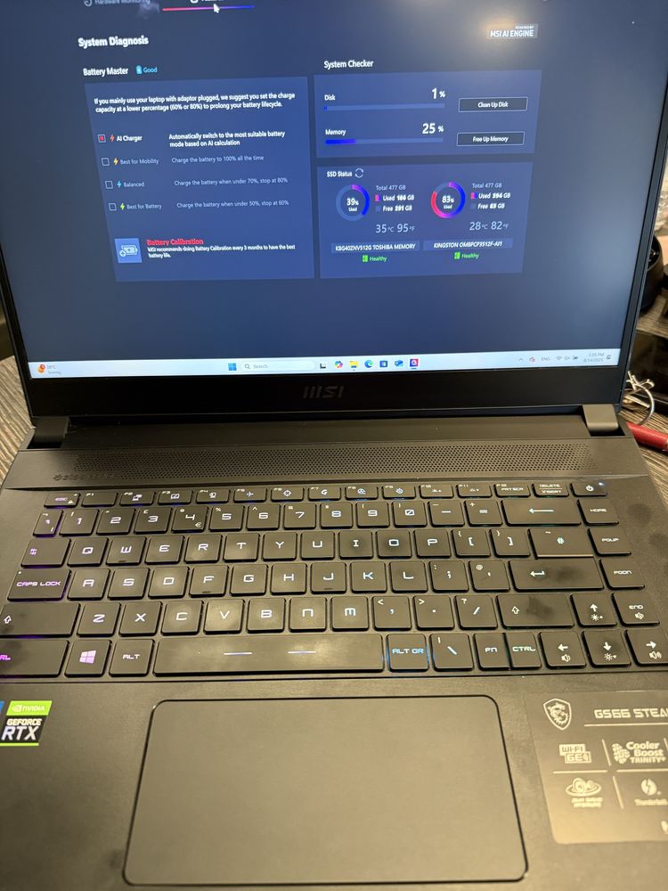 MSI GS66 Stealth 11UH RTX 3080 16gb 32gb RAM 512gb SSD i7-11800H 240hz