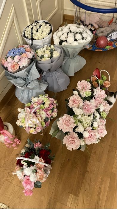 Цветы свежие 10-15к