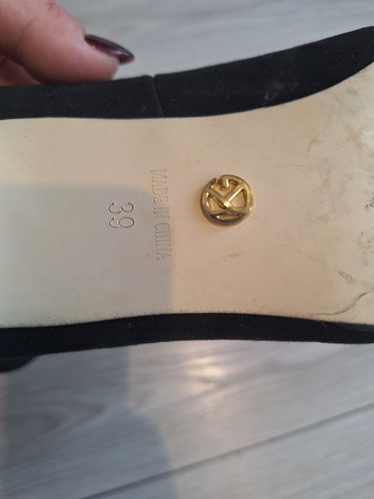 Pantofi negri piele întoarsă Kurt Geiger