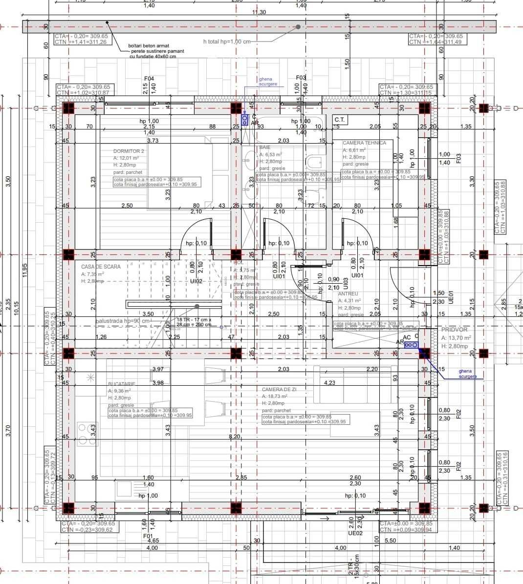 Teren cu proiect de casă + autorizație construcție, 18km de Cluj
