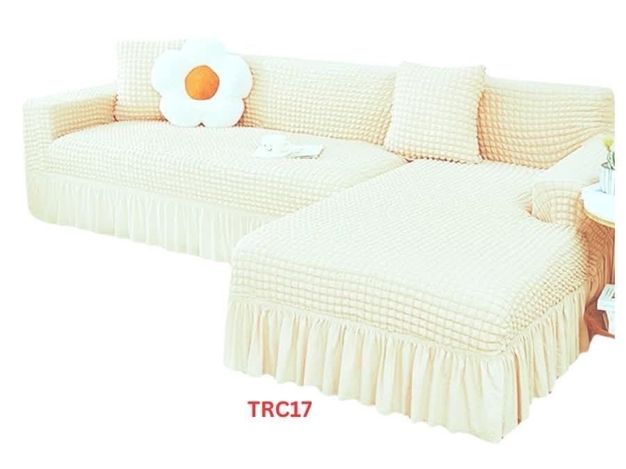 Husă din bumbac cu volănașe pentru colțar