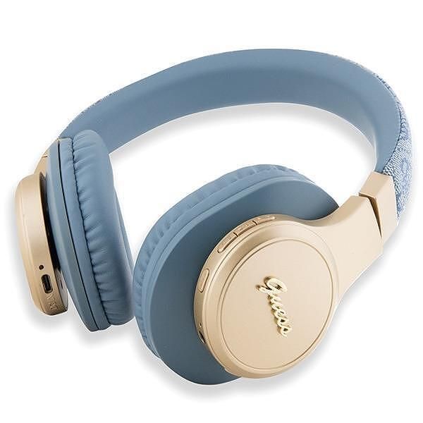 Слушалки bluetooth guess on-ear gubh604gemb blue 4g script