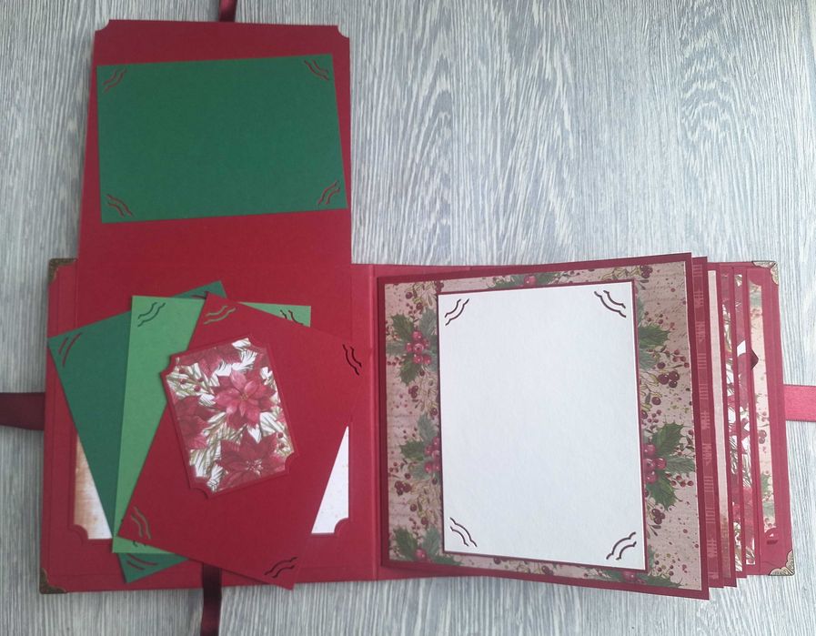 Коледен скрапбук албум "Коледна звезда", ръчна изработка /54.13