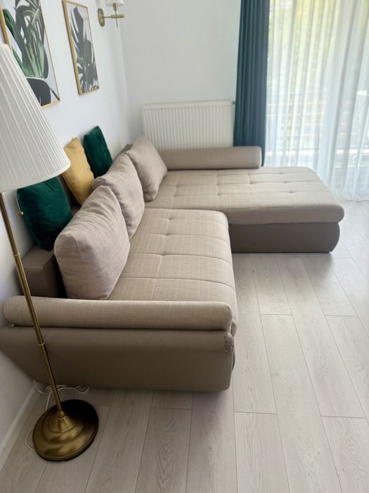 Coltar extensibil Mobexpert cu lada de depozitare 270x185 cm