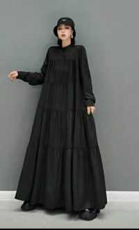 Платье широкое черное