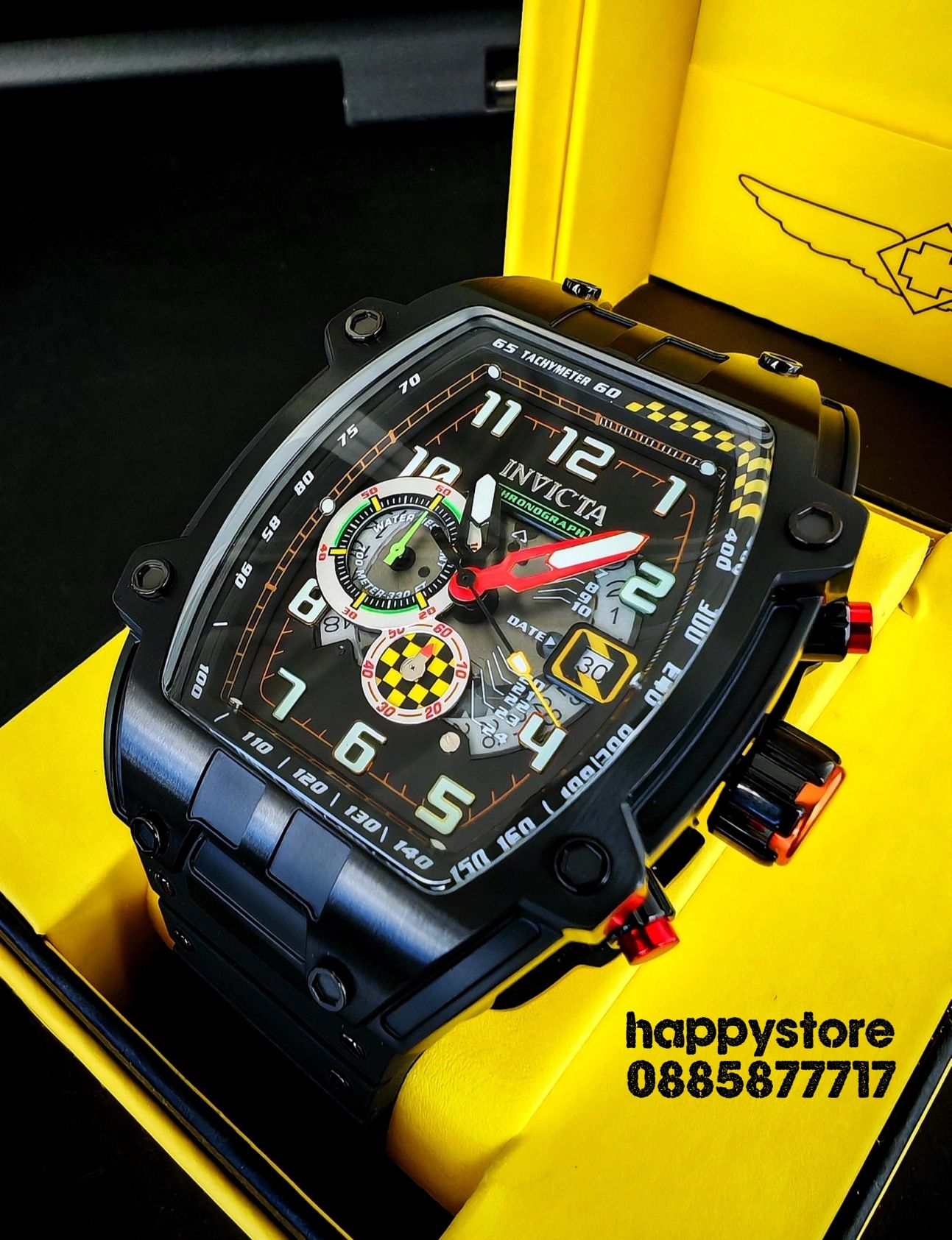 часовник INVICTA S1 Rally Diablo Black, Инвикта нов ръчен часовник