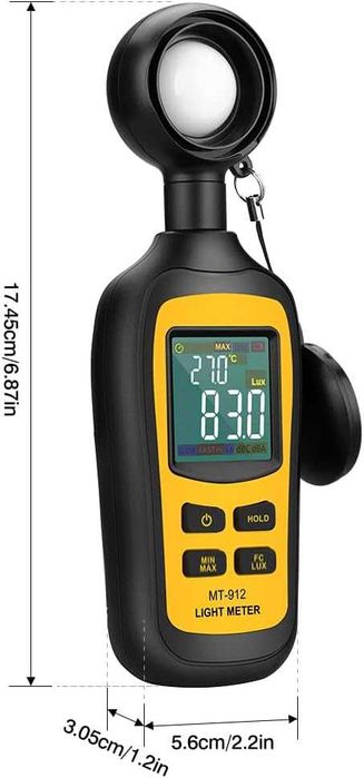 Luxmetru URCERI Digital Illuminance Meter – gamă 0–200.000 Lux