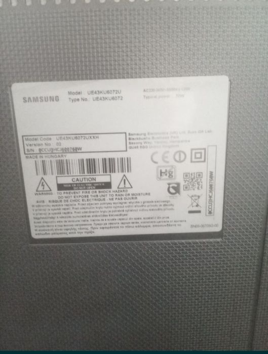 Телевизор Samsung model ue43ku6072u