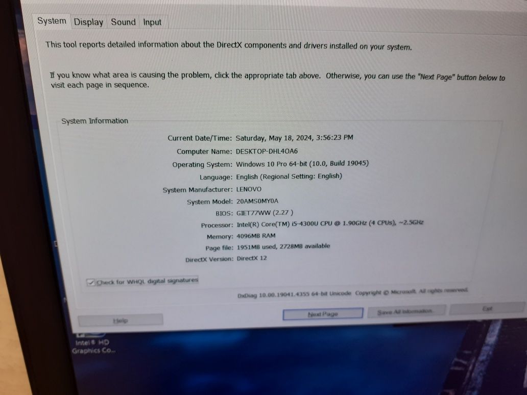 Lenovo Thinkpad x240 FULL HD i5  4GB RAM SSD 12.5inch LED Windows