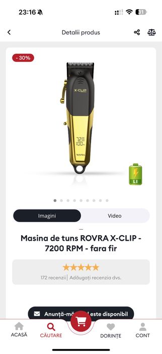 Vand set masina de tuns + masina de contur