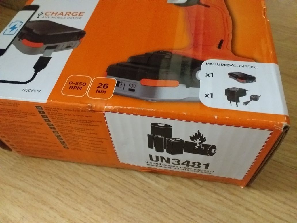 Bormasina de găurit și înșurubat Black&Decker NOUĂ