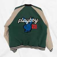 Bomber jacket stil jersey Playboy x Mennace (EDIȚIE LIMITATĂ)