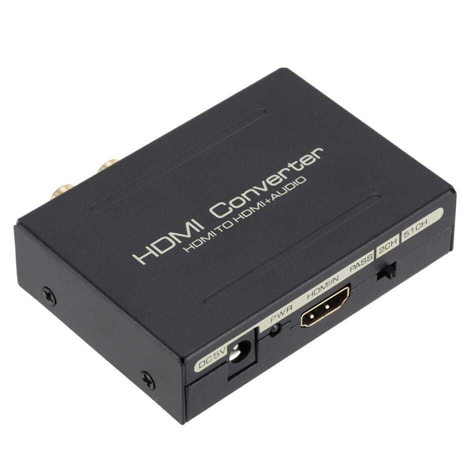 Adaptor convertor HDMI la HDMI + audio digital optic si RCA (SPDIF)