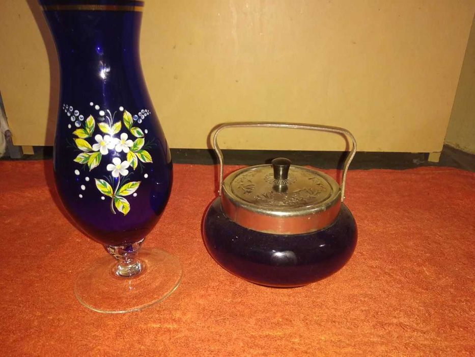 Синяя сахарница и Чехословацкая ваза