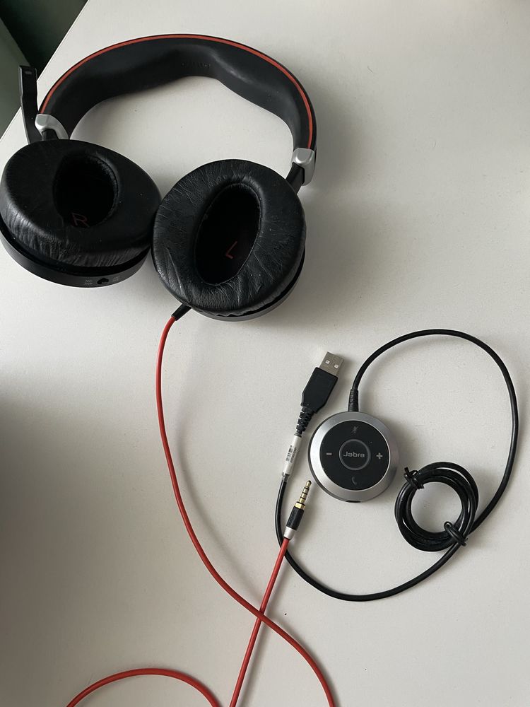 Casti Jabra noise cancelling USB si Jack microfon