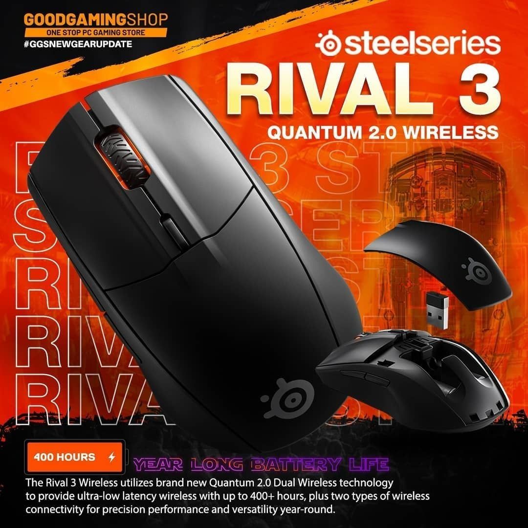 Топ! Steelseries RIVAL 3 Wireless/60млн наж  Беспроводная мышка/мыш